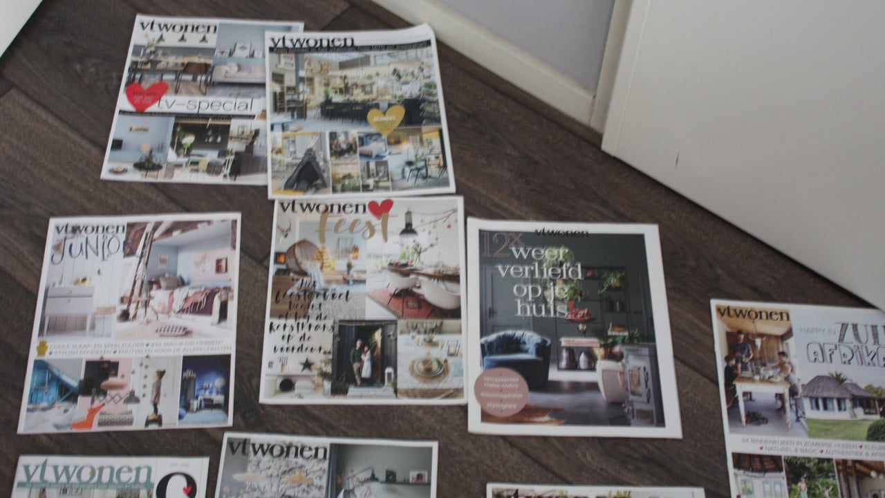 Set van 17 dunne tvwonen tijdschriften