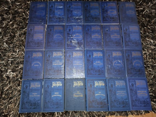 Jules Verne blauwe boeken 24x