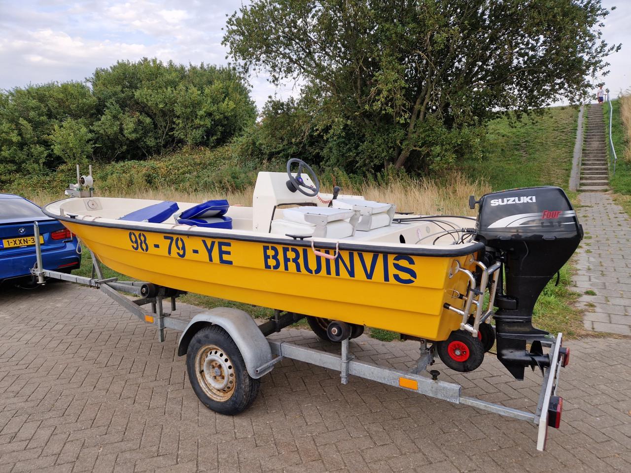 Shetland GH 14 met Suzuki 15 pk 4-takt visboot / consoleboot € 1.850,-