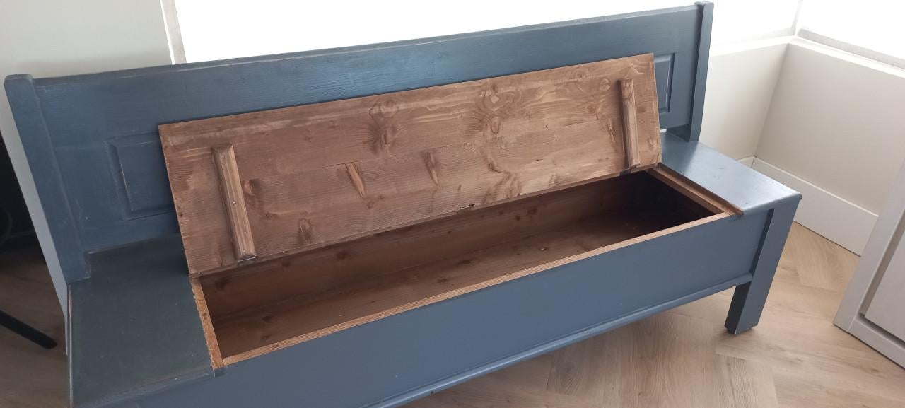 Brocante houten klepbank - 1.80m