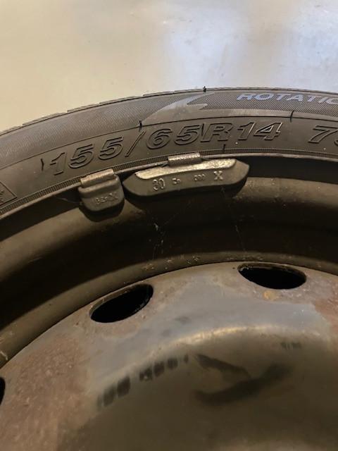4 winterbanden met velg maat 155 65 14