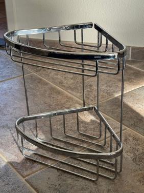 Geesa Basket dubbele hoekkorf groot chroom