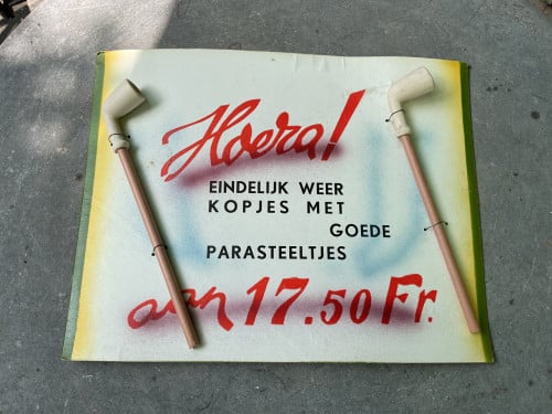 Oud reclamebord uit tabakswinkel