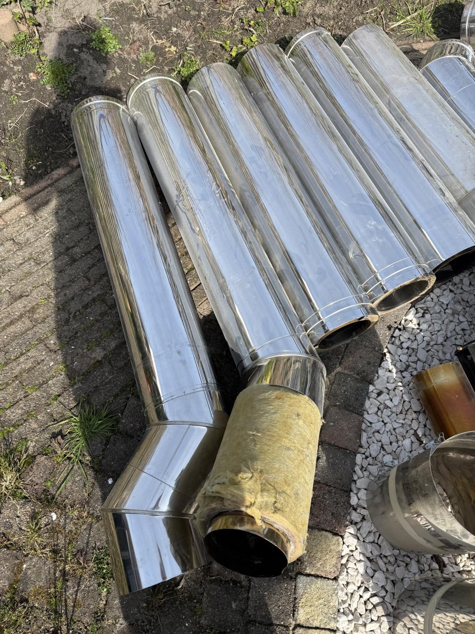 Dik Geurts houtkachel + Dubbelwandige RVS kachelpijpen