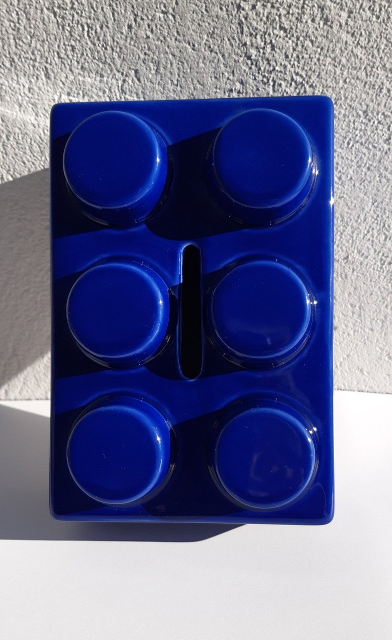 Lego spaarpot , model bouwsteen.