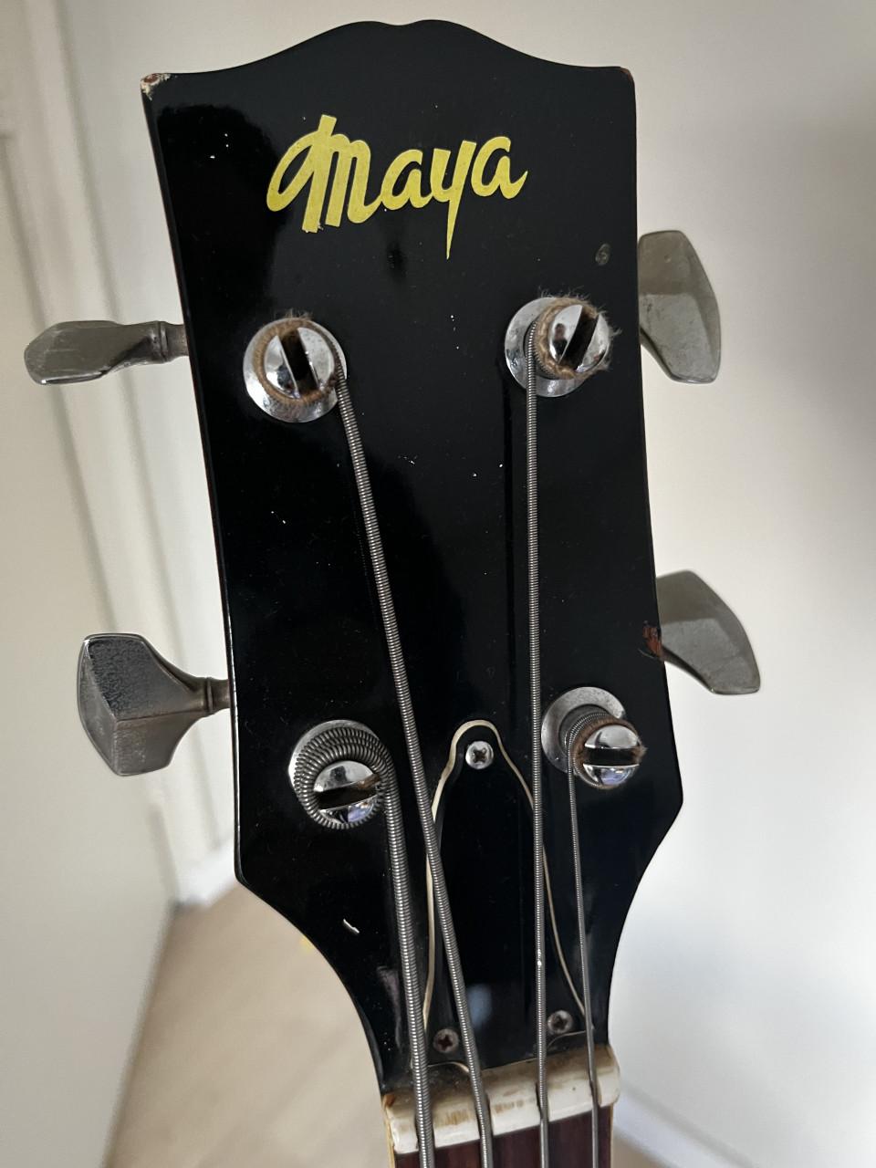 Vintage Maya Hollowbody basgitaar '70s