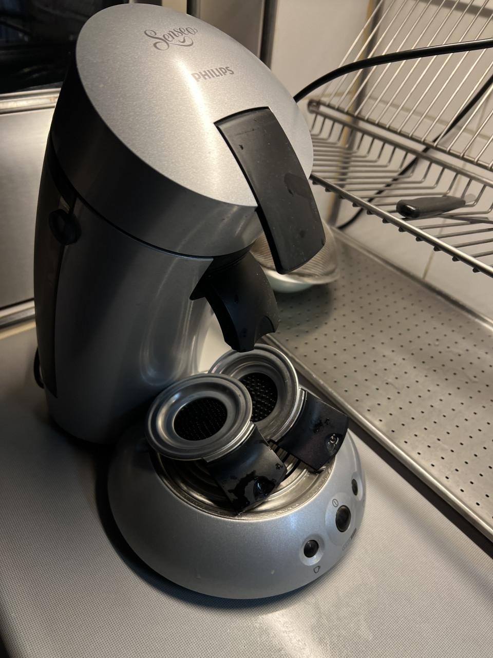 Als nieuw en nauwelijks gebruikte Philips zilveren Senseo in doos