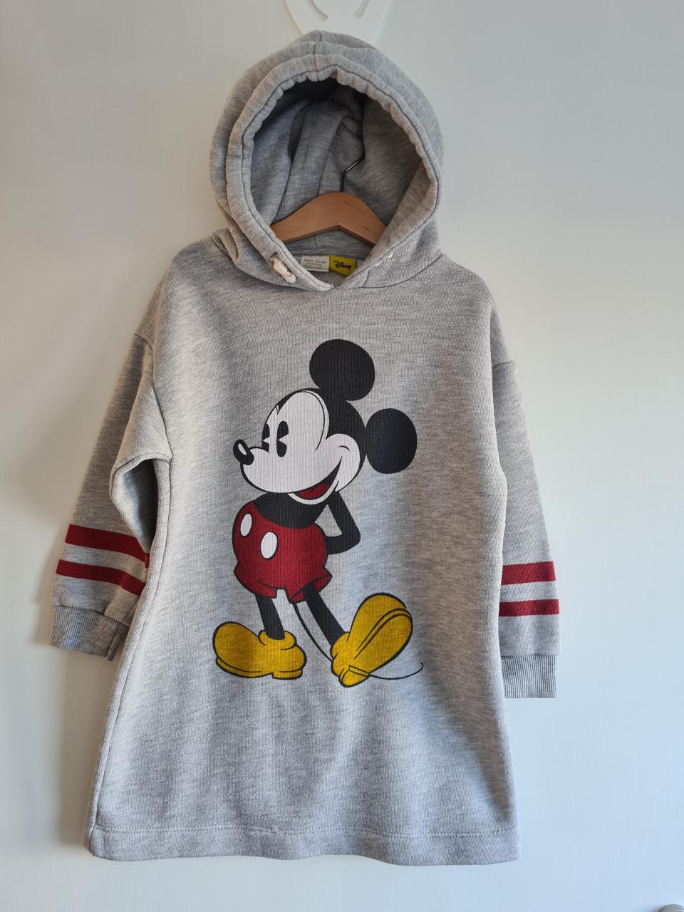 Zara Disney Mickey Mouse capuchon sweater / jurk  Maat 122