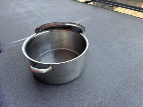 RVS pan met deksel diameter 30 cm