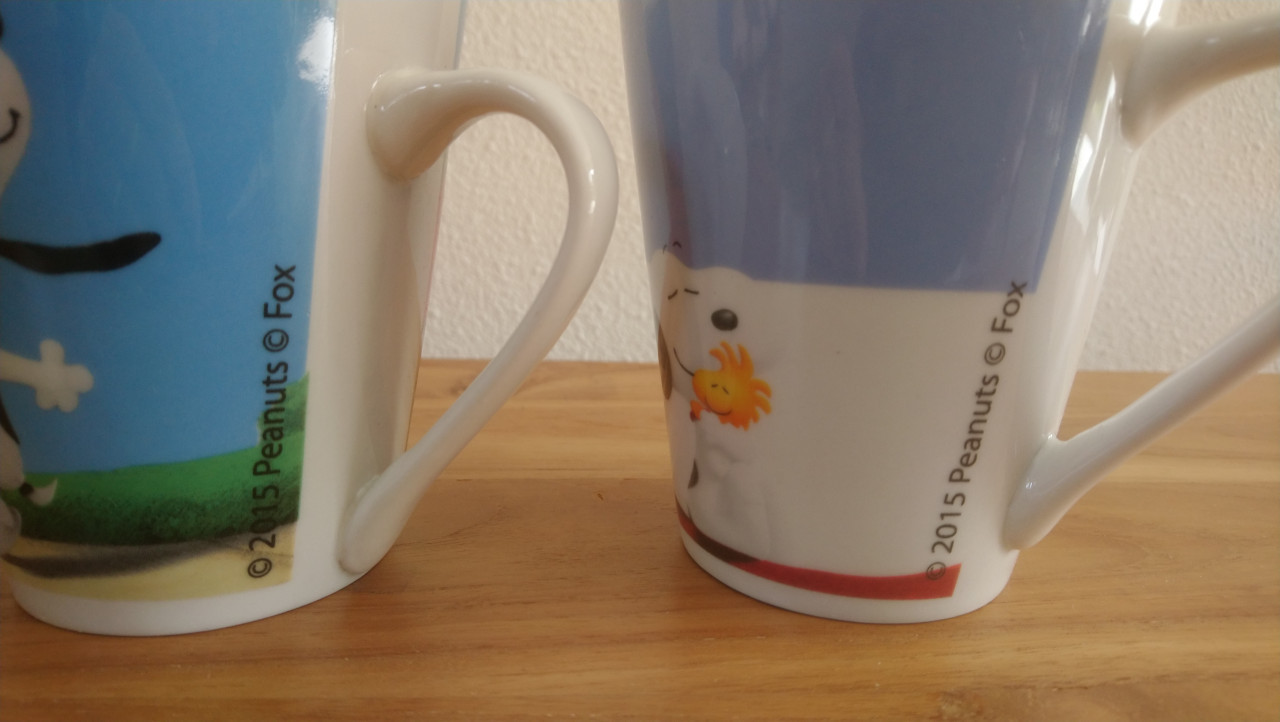 Set v 2 Snoopy en Charlie Brown mokken - NIEUW
