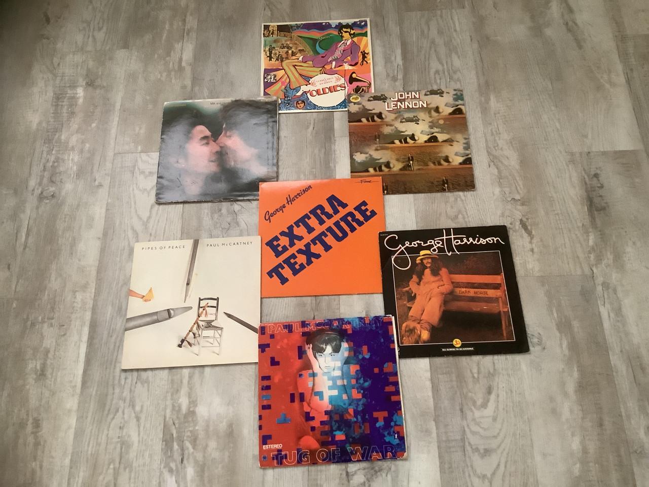 7 LP’s van the Beatles, John Lennon, George Harrison, Paul McCartney