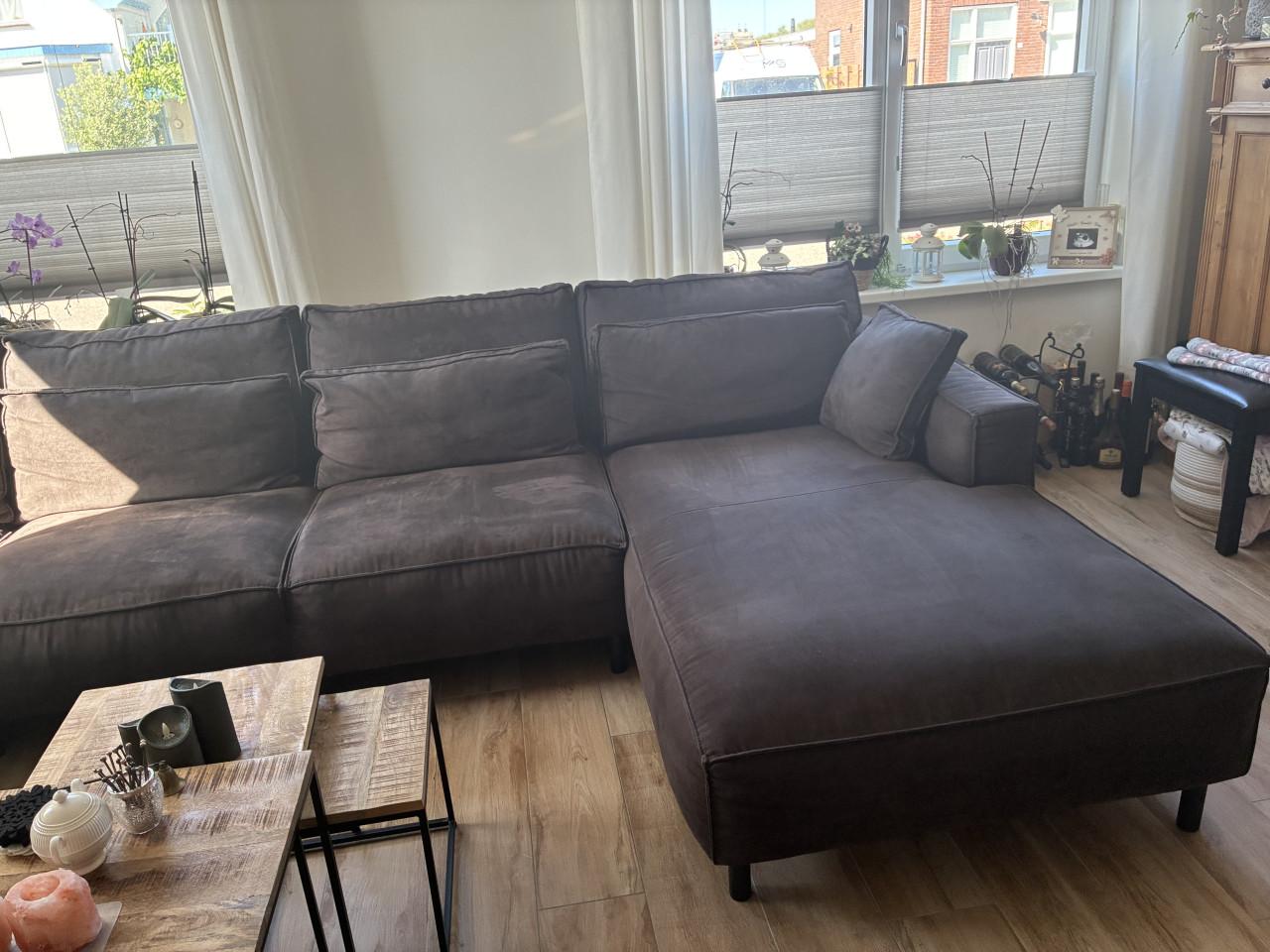 Grote Loungebank U-vorm, bruin