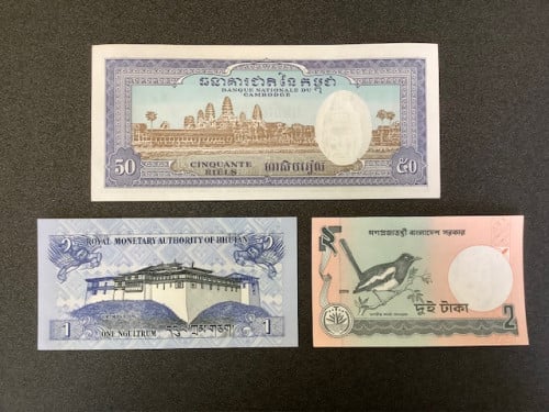 Setje bankbiljetten UNC.