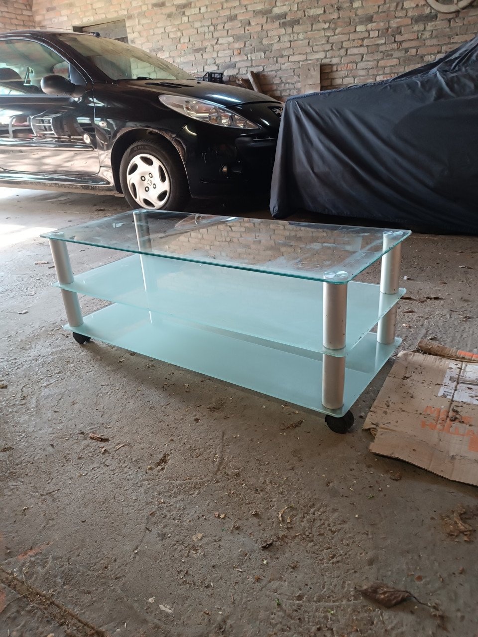 Televisiemeubel van glas