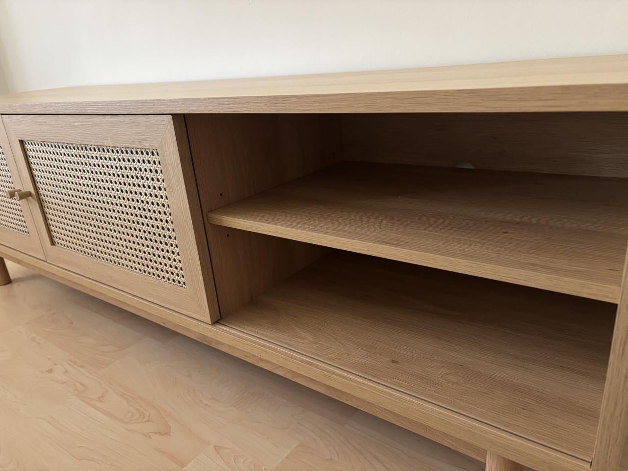 Eikenhouten look tv meubel 160 cm breed