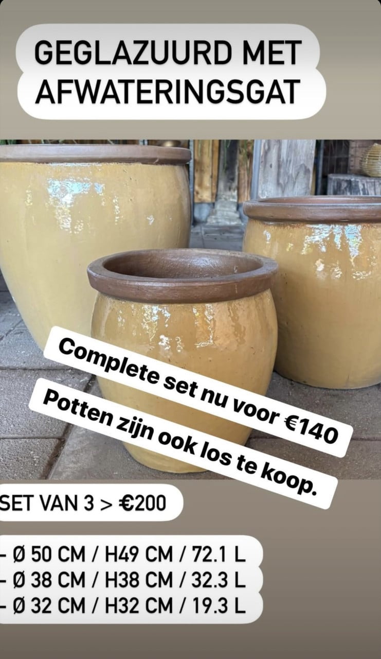 GOEDKOPE BUITEN+ BINNEN POTTEN
