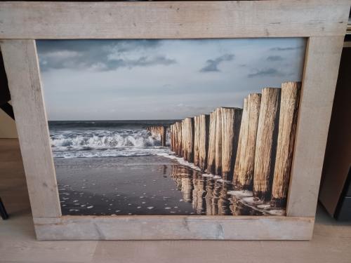 Meerpalen, foto op doek.