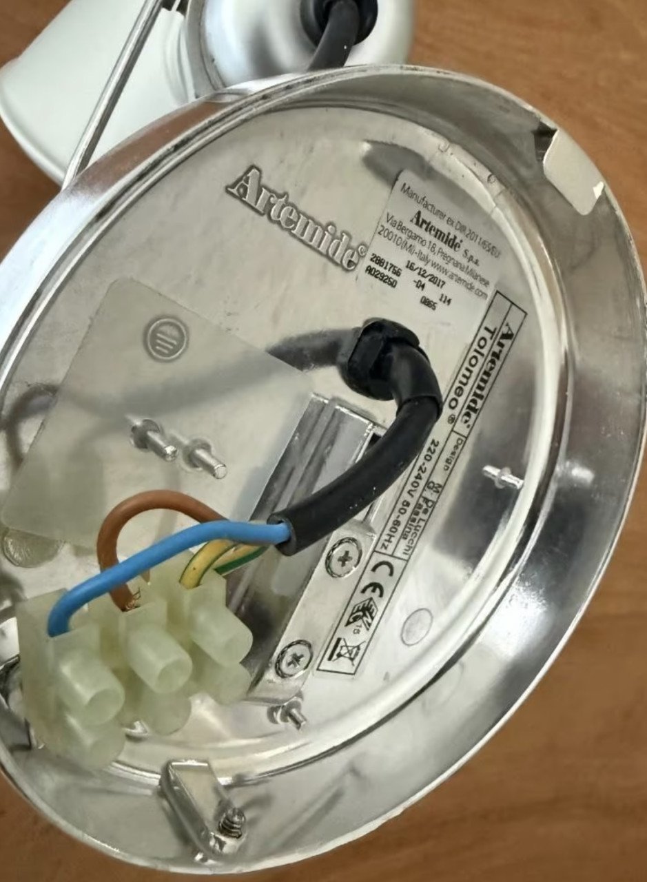 Artemide Tolomeo Faretto wandlamp met schakelaar