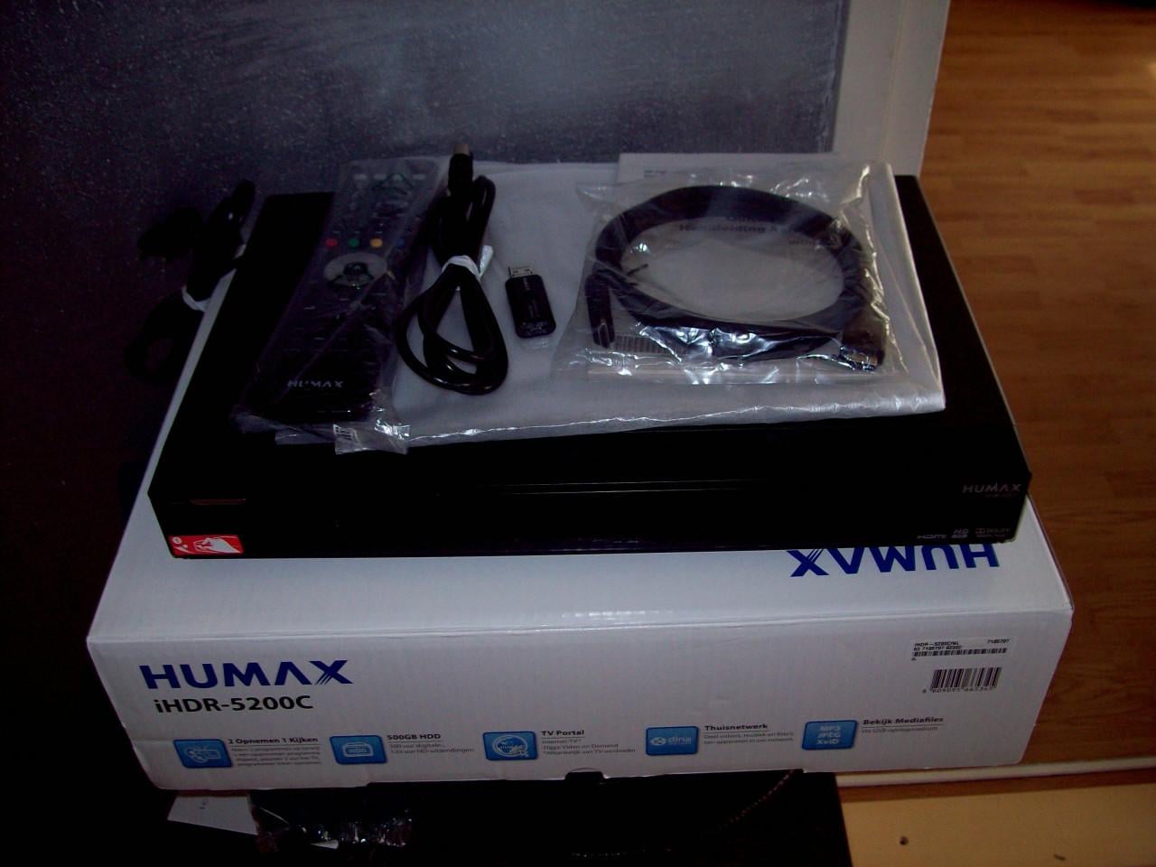Humax 5200c full hd recorder met 500 gb opname in hd