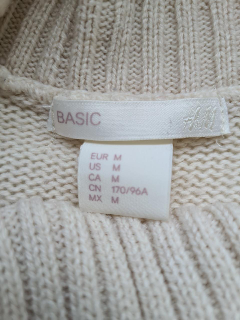 Ecru lange kol trui van H&M  Maat M