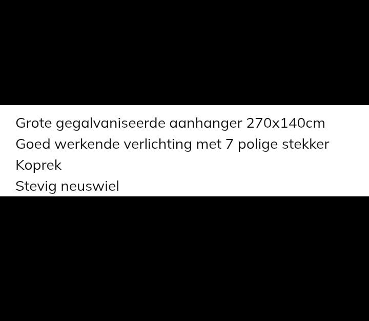 Ruime aanhangwagen | bezorgen mogelijk.