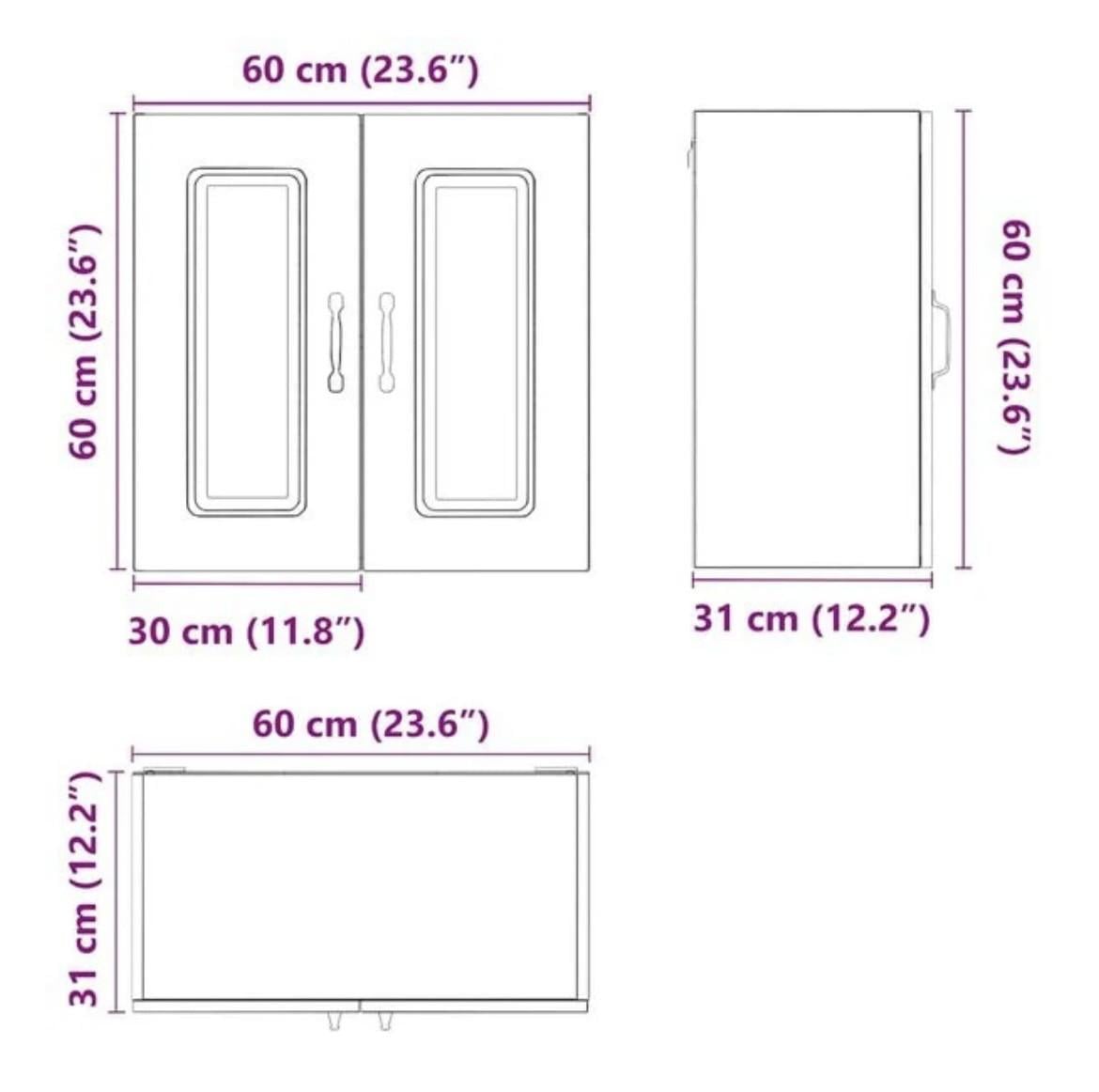 5 meubelen / 1 tafel + 4 kasten / Nieuw in de verpakking !!