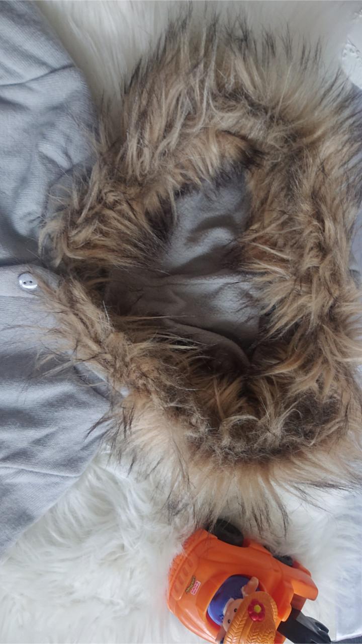 Onesie grijs bont (NIEUW) maat 92