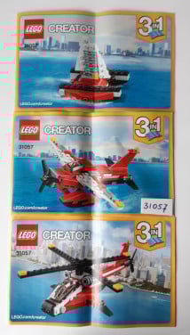 LEGO Creator 31057: Helikopter, watervliegtuig of een catamaran.