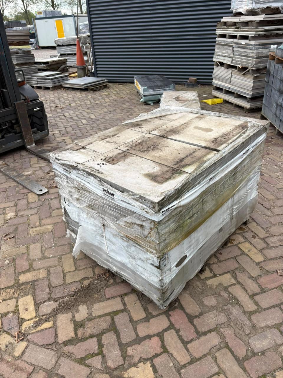 Partij wildverband betontegels Marmo Mocca  6 cm dik