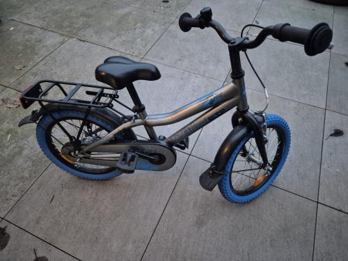 16 inch Loekie kinderfiets met zijwielen (4 tot 6 jaar)