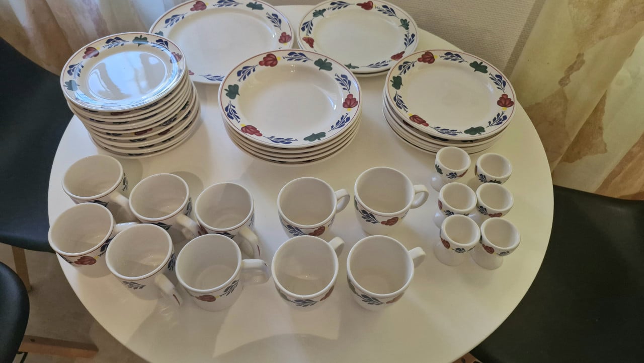 Servies boerenbont