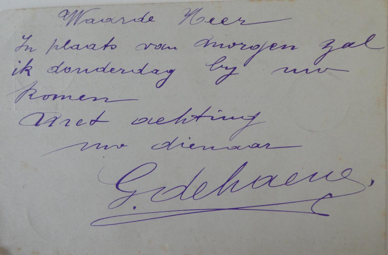 Briefkaart, 1894, Brugge – Sluis