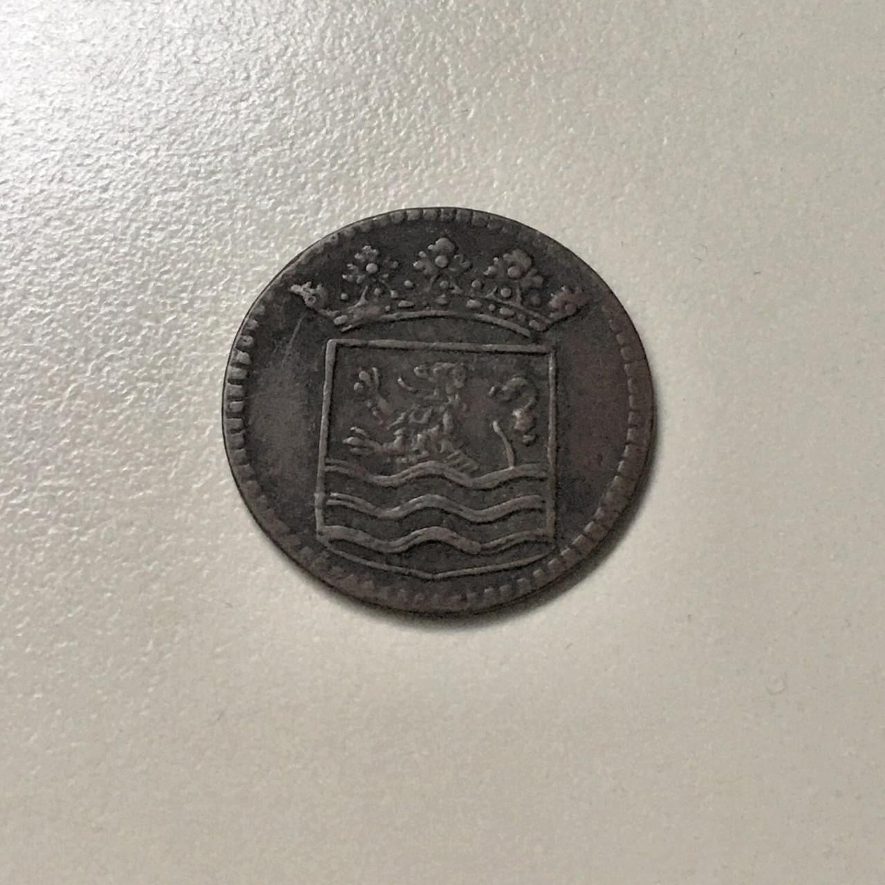 Set van 4 originele 18e-eeuwse koperen VOC-duiten (Zeeland)