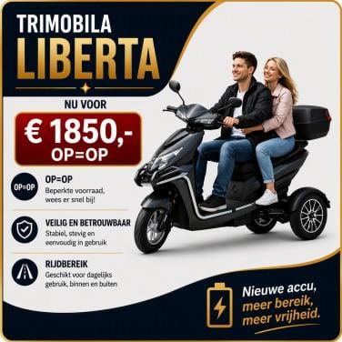 🚀  2‑PERSOONS SCOOTMOBIELEN!   met de looks van een scooter