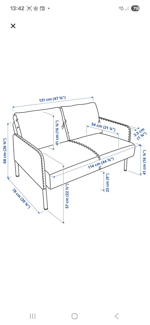 2 zits bankje ikea