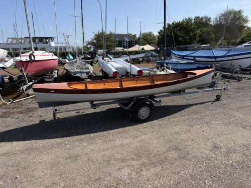 Tweepersoons houten roeiboot "Silberpfeil"