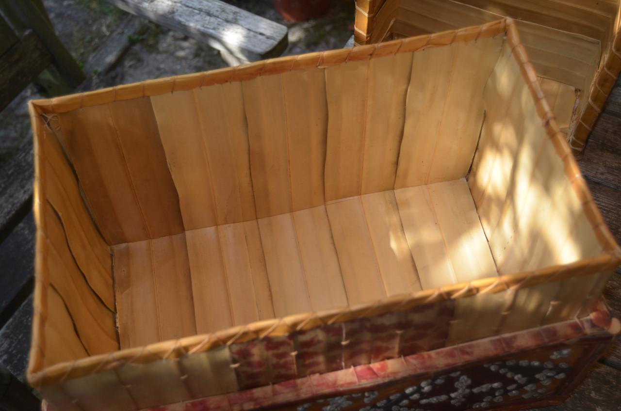 Mooie oude kist / doos met schelpen Aziatisch