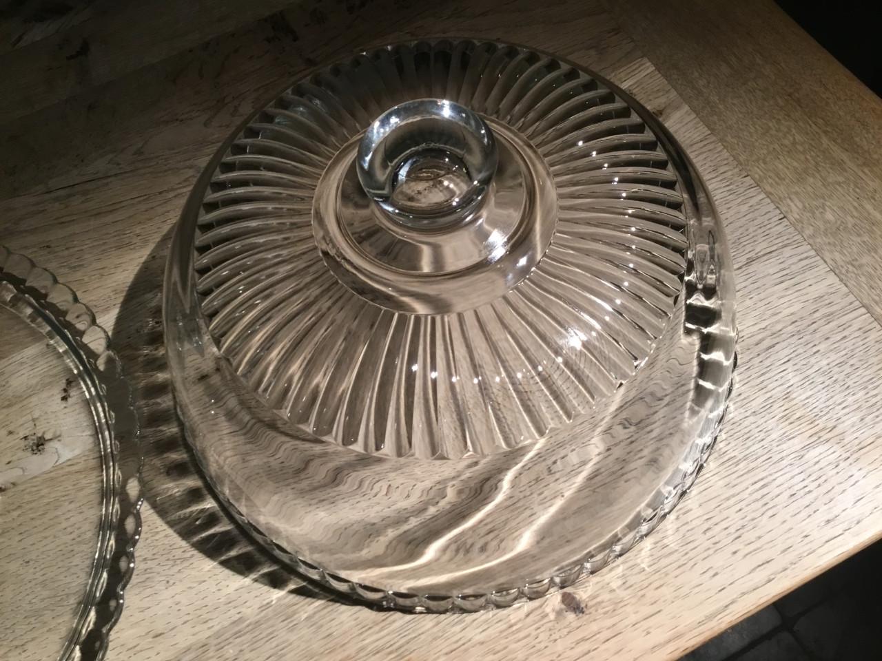 Arcoroc France Taartschaal met bord