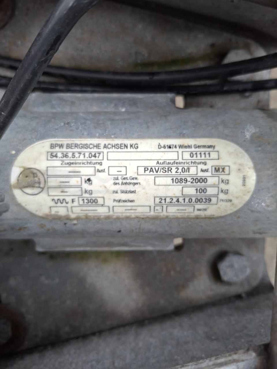 Dubbelasser aanhanger 130x350 cm