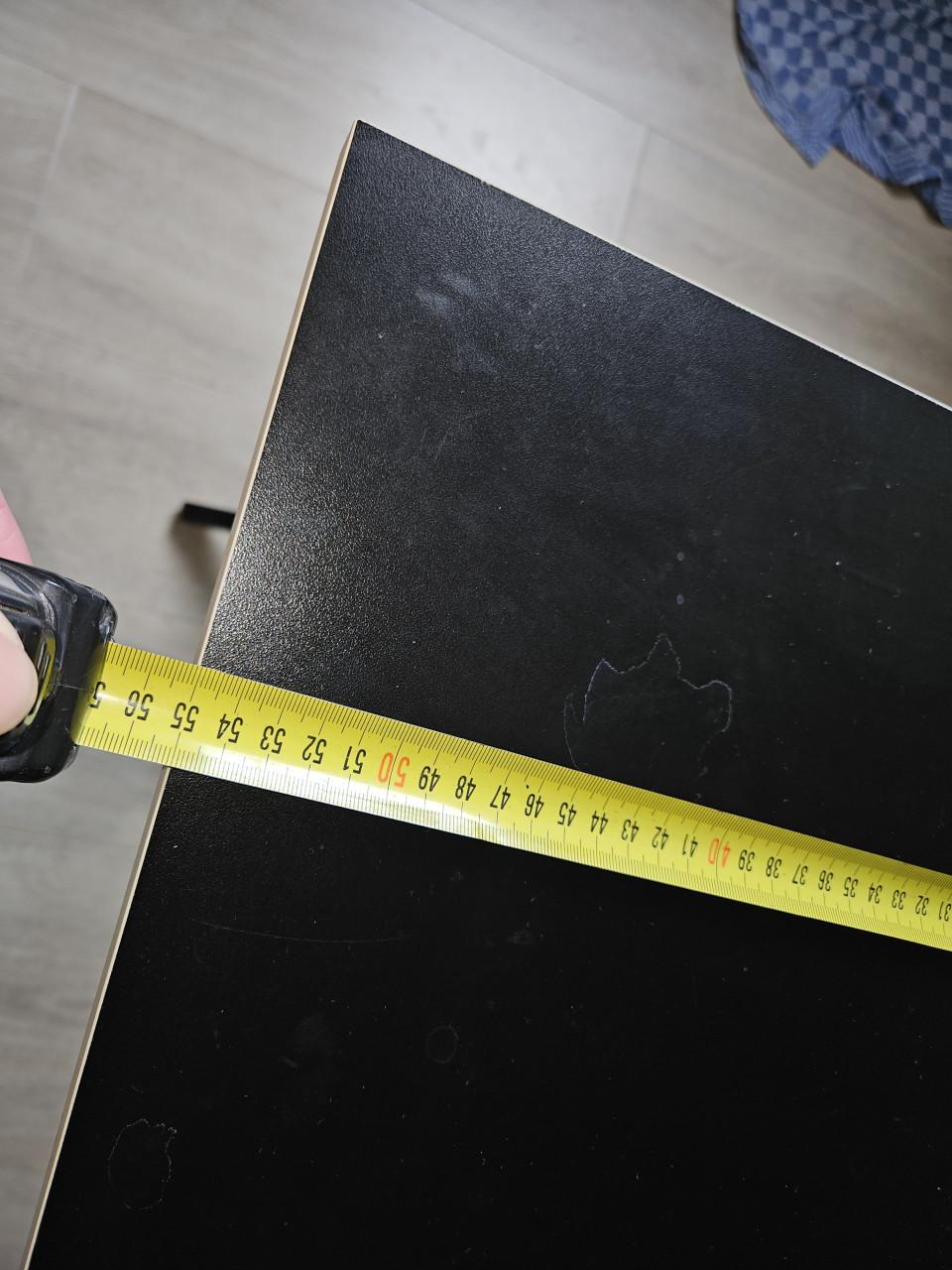 Bureau zwart hout stalen frame