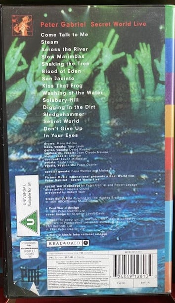 Video/CD's Peter Gabriel's 'Secret World'