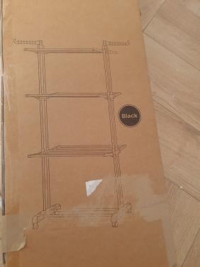 Vonia droogtoren zwart nieuw in doos | inklapbaar droogrek