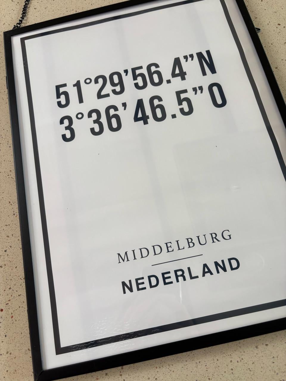 Lijst met Middelburg poster