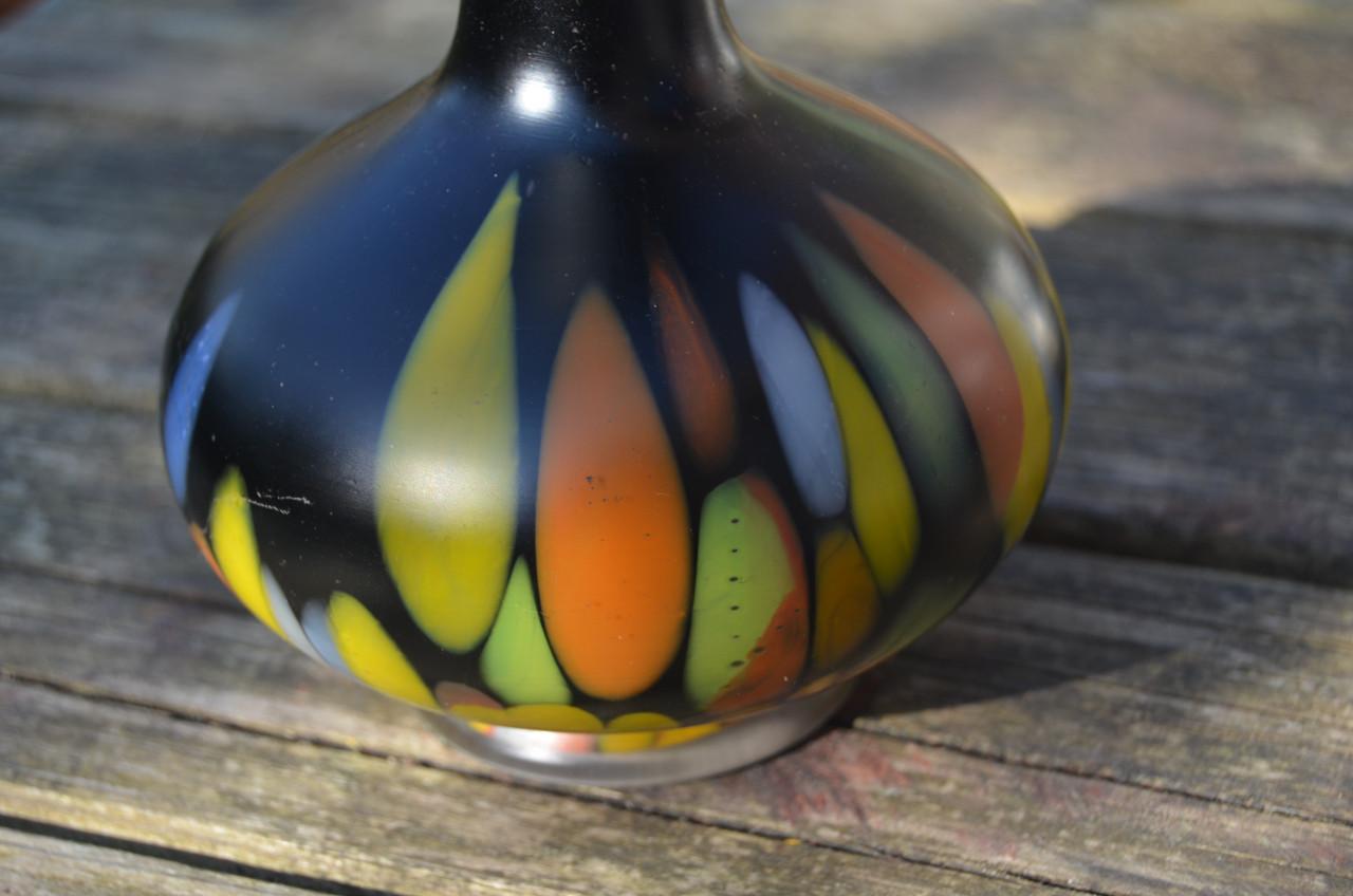 Fraaie zwarte Murano vaas, jaren '50.