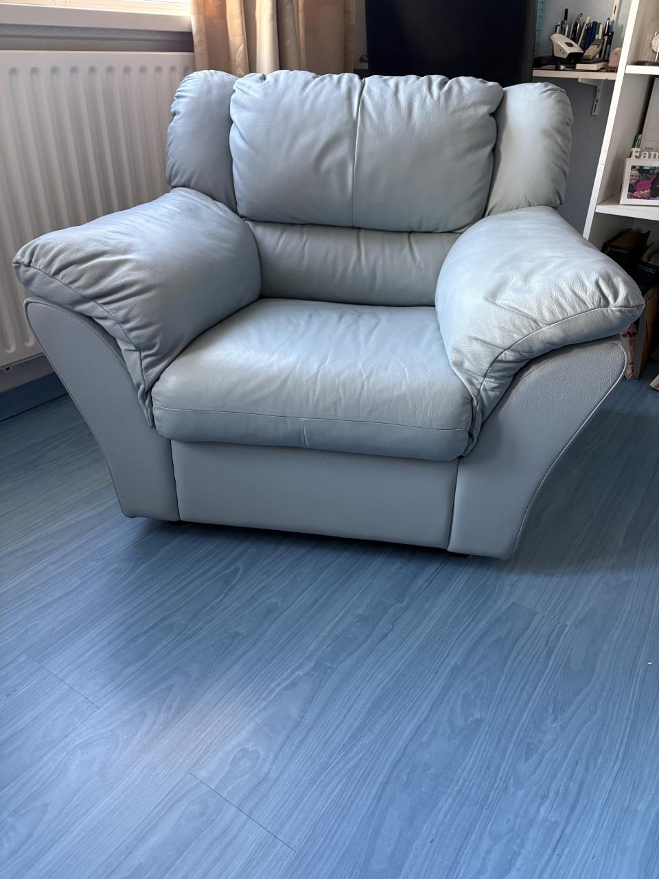 Fauteuil 2 stuks van leer