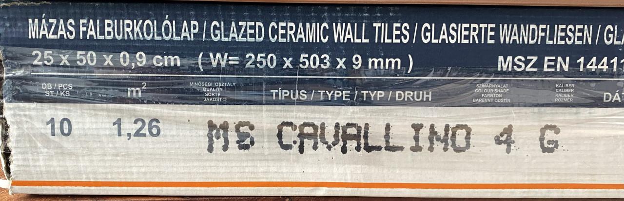 Wandtegels Blauw-Grijs 50x25x0,9 cm (nieuw)