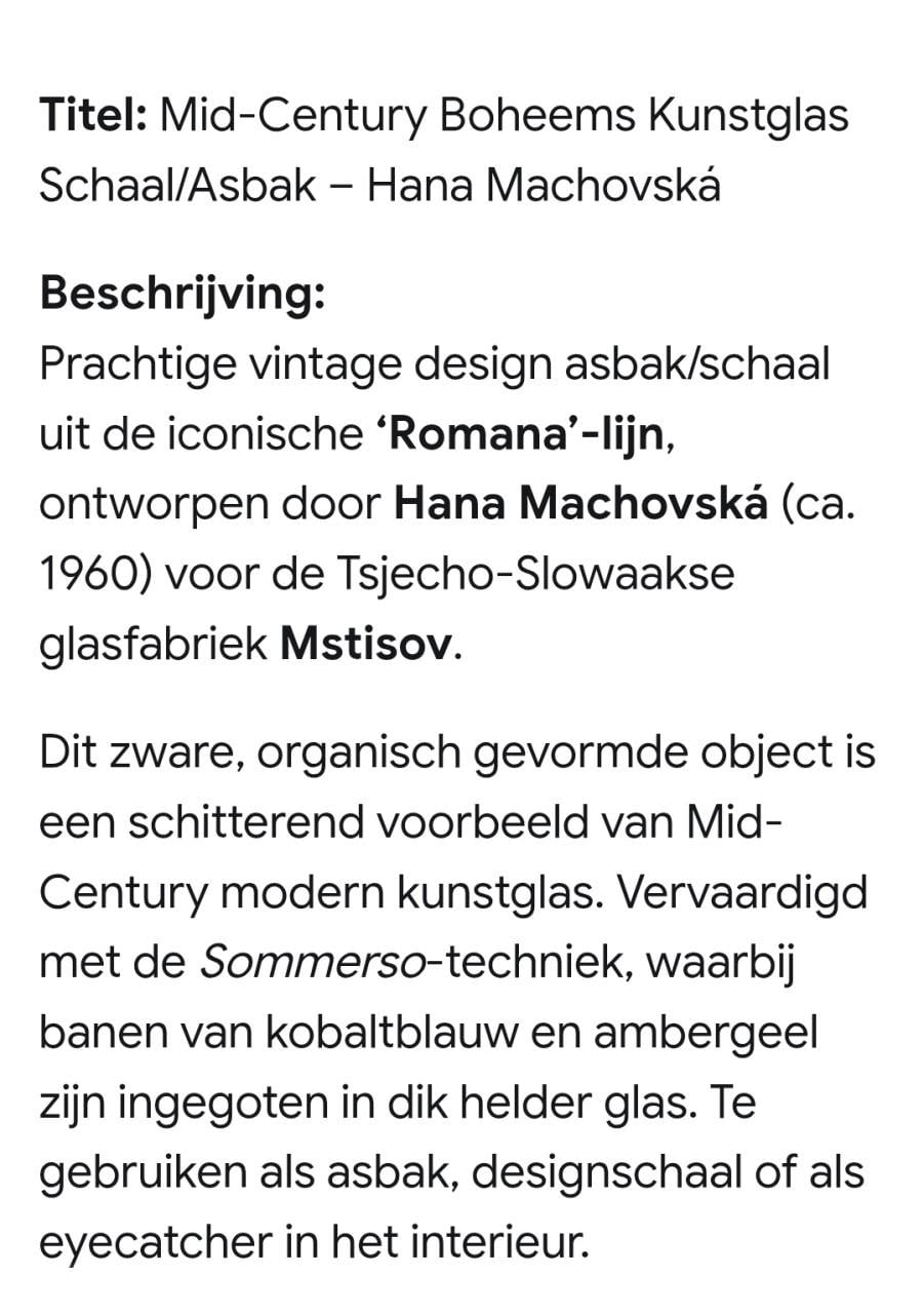 Vintage/ retro asbakschaal