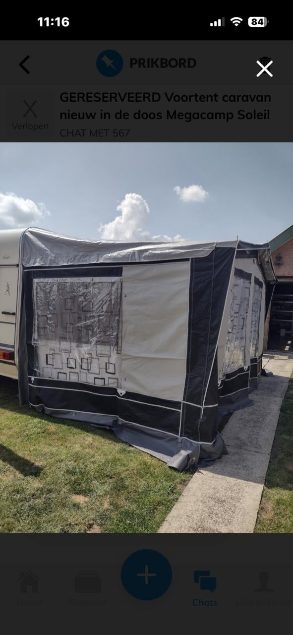 Megacamp soleil voortent maat 8