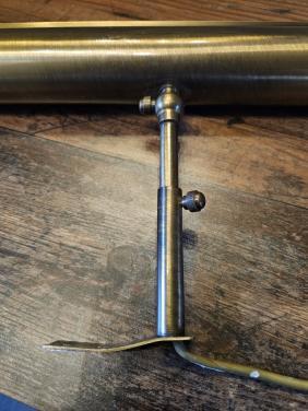 Grote vintage messing schilderij of pianolamp -
