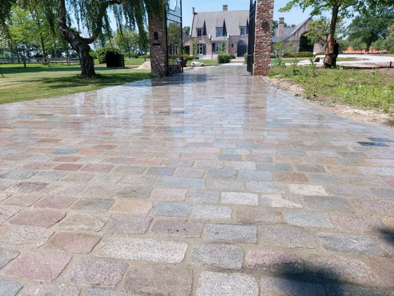 Tuin terras oprit bestrating